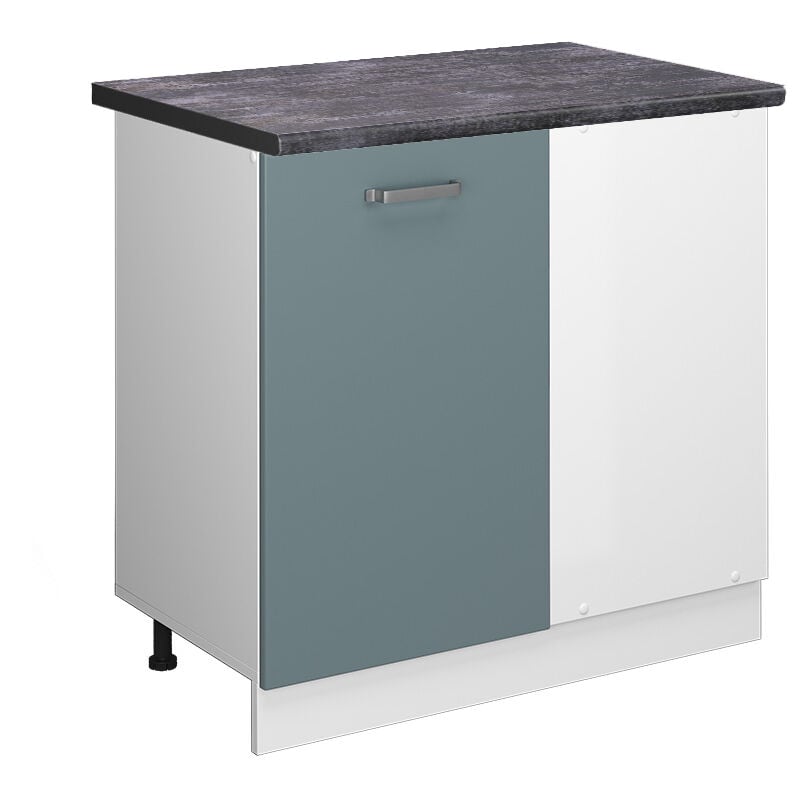 Vicco - Eckunterschrank R-Line, Blau-Grau, 86 cm, ap Anthrazit