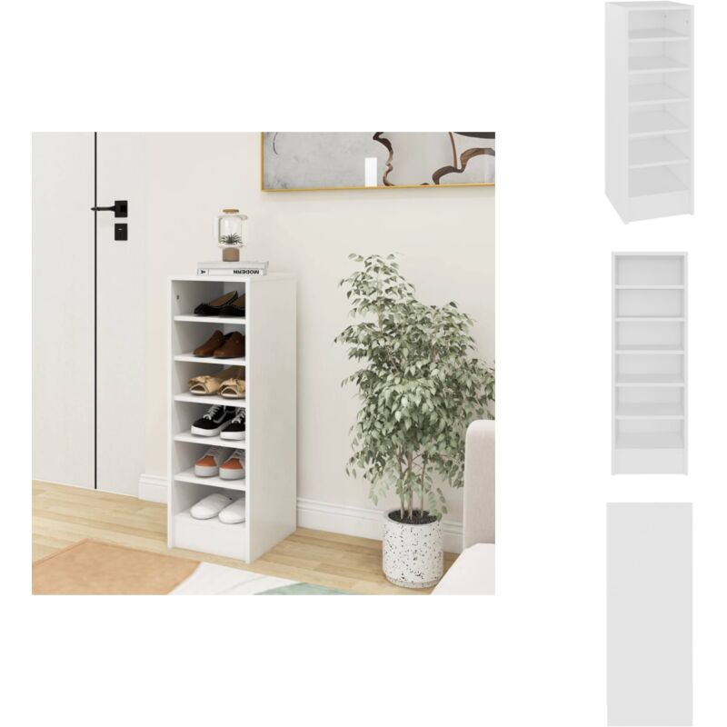 Vidaxl - Schuhschrank Weiß 31,5x35x90 cm Holzwerkstoff - Schuhschrank - Holzwerkstoff - Weißer Schuhschrank - Garderobe - Schrank Für Schuhe