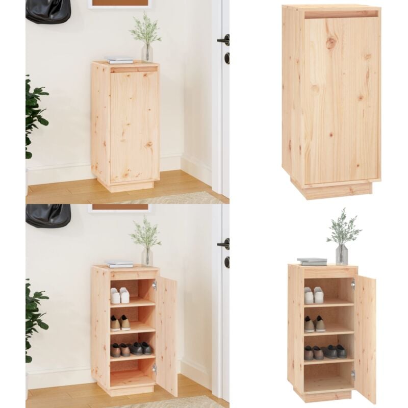 Vidaxl - Schuhschrank 35x35x80 cm Massivholz Kiefer - Holz Schrank - Schuhschrank - Massivholzmöbel - Garderobe - Einbauschrank - Home & Living
