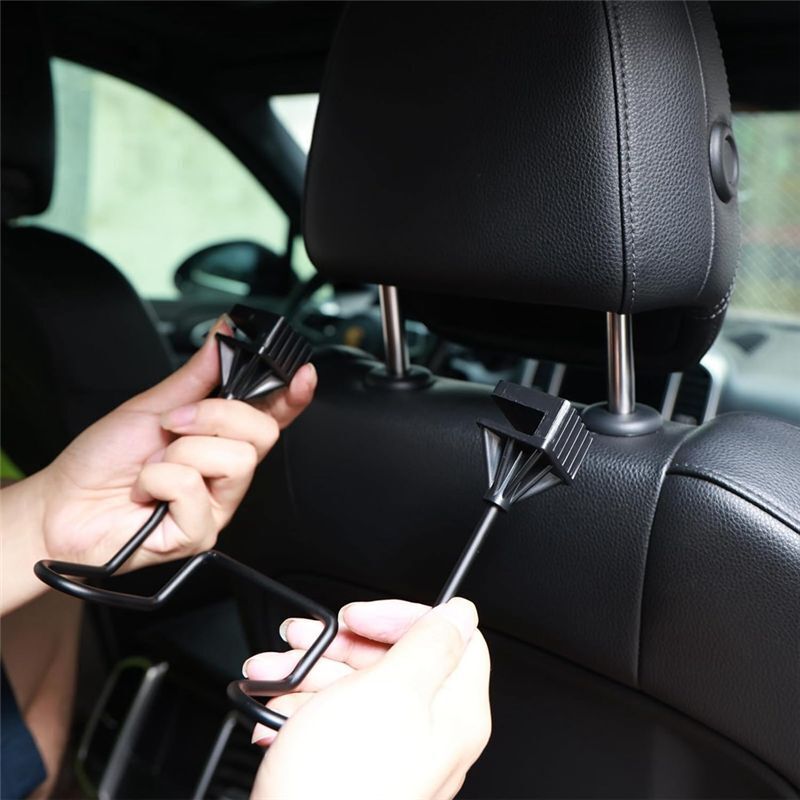 Schutzhelmhalter für LKW-Sitz, Zubehör für Arbeits-LKW für Schutzhelm und Sicherheitsweste, Haken für die Kopfstütze Des Auto-Rücksitzes, 2 Stück