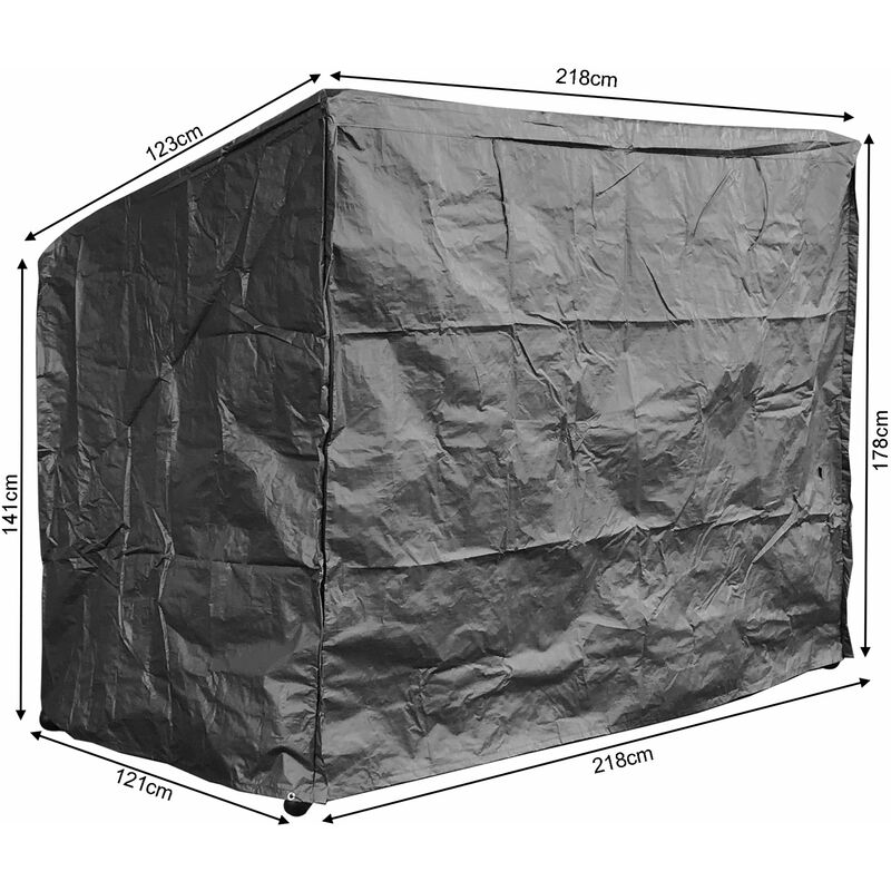 Quick-star - Schutzhülle zu Hollywoodschaukel Triumph 3 Sitzer 218x121x178cm pe Grau