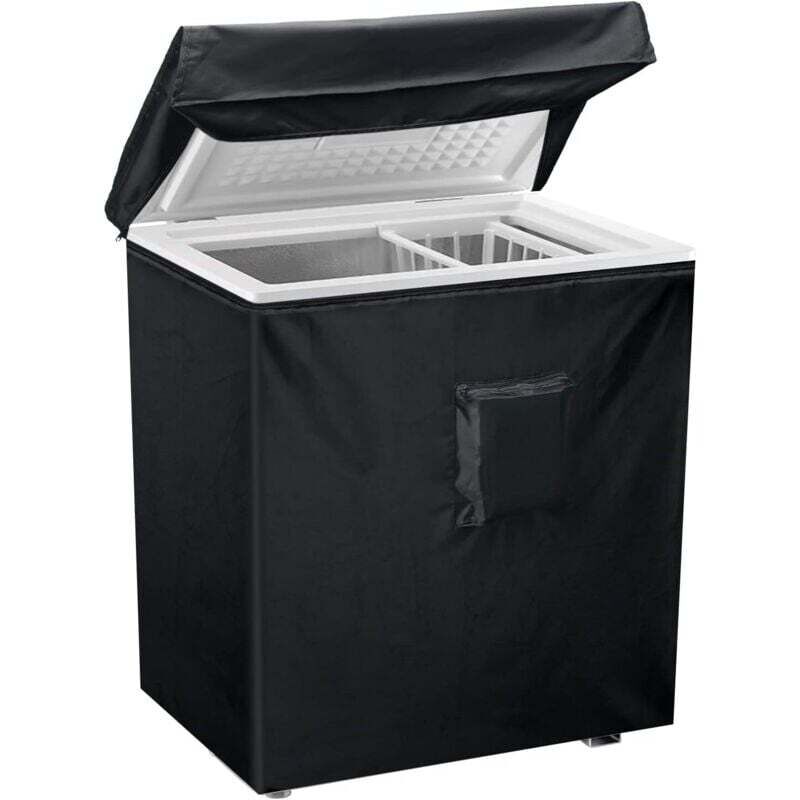 Schutzhülle für Gefriertruhe, wasserdichte Abdeckung für Gefriertruhen, mit Deckel zum einfachen Öffnen, Reißverschlusstasche für Terrasse, Garten,