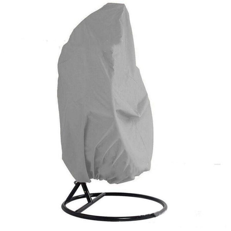 Schutzhülle für Hängesessel, 210D Oxford-Gewebe, winddicht, UV-beständig, wasserdicht, für Hängesessel (115 × 190 cm), Grau