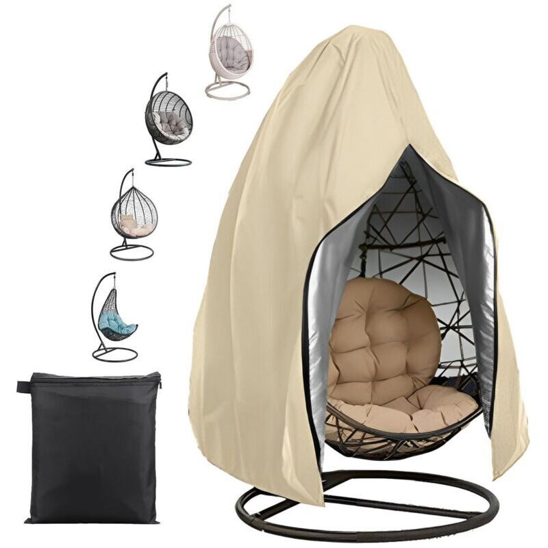 Schutzhülle für Hängesessel im Eierstil für den Garten, Schutzplane, 210D Oxford-Gewebe, wasserdicht, UV-beständig, Schutzhülle für Hängesessel auf