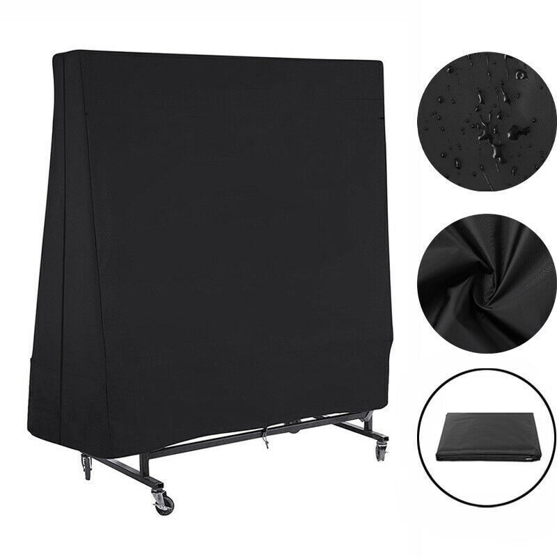Jalleria - Schutzhülle für Tischtennisplatte 210D Oxford 165x70x185cm Schwarz
