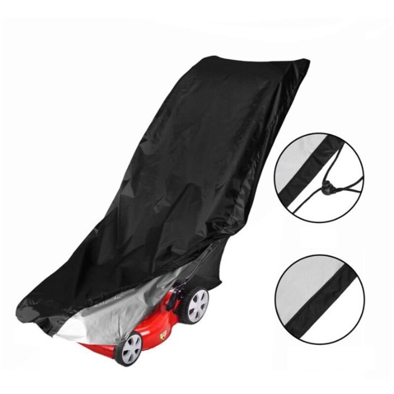(Schwarz, 25x76x44 Zoll) Schutzhülle für Rasenmäher aus 210D Oxford-Fasergewebe, wasserdicht, Schutzhülle für Rasentraktor. Schutz vor Staub,
