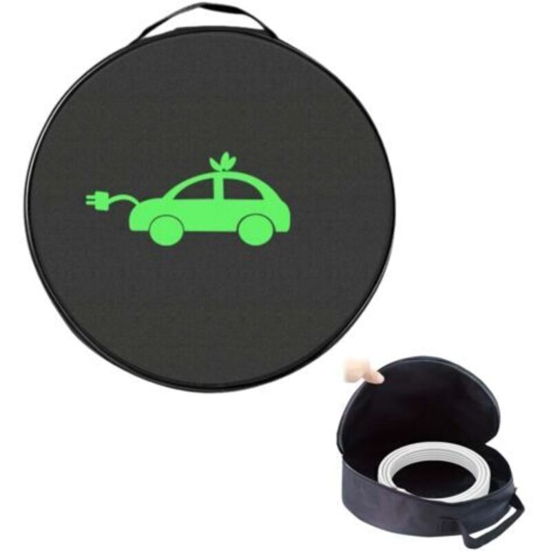 Schwarze Kabeltasche, Ladetasche, Tasche für Elektroauto-Ladegeräte, wasserdichte Aufbewahrungstasche für Elektroauto-Kabel, Kofferraumtasche,