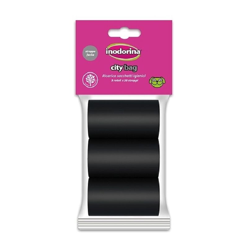 Schwarze Moor -Taschen -Toilette 3 x 20 Taschen