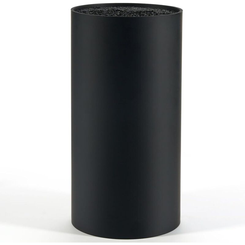 Schwarzer Messerblock (Messer nicht enthalten), leerer Küchenmesserblock für 8 Messer aller Art, universeller Messerhalter, Küchenmesserständer mit