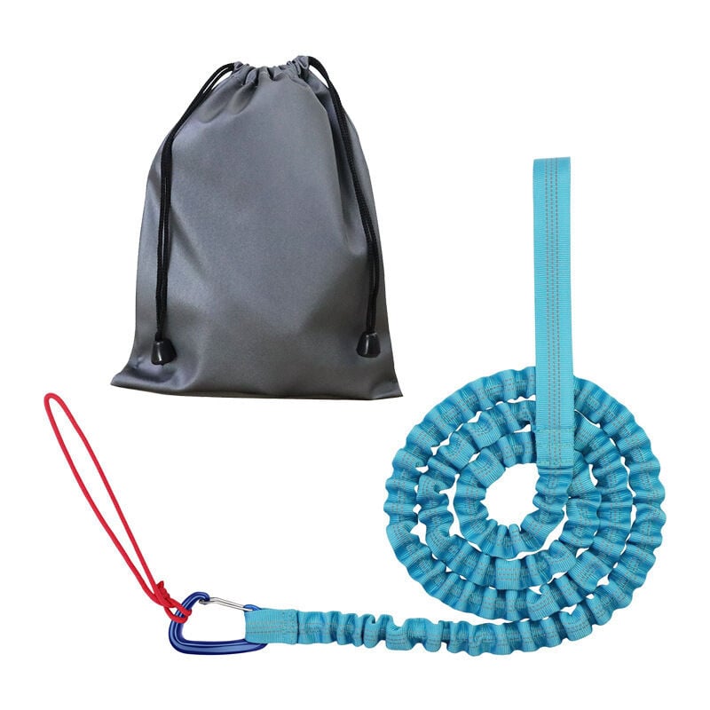 Cyslmuk - Blaues Fahrrad-Abschleppseil, Kinder-Abschleppseil für Fahrrad-Abschleppgurt, elastisches Fahrrad-Abschleppseil, Tragfähigkeit 500 lbs (170