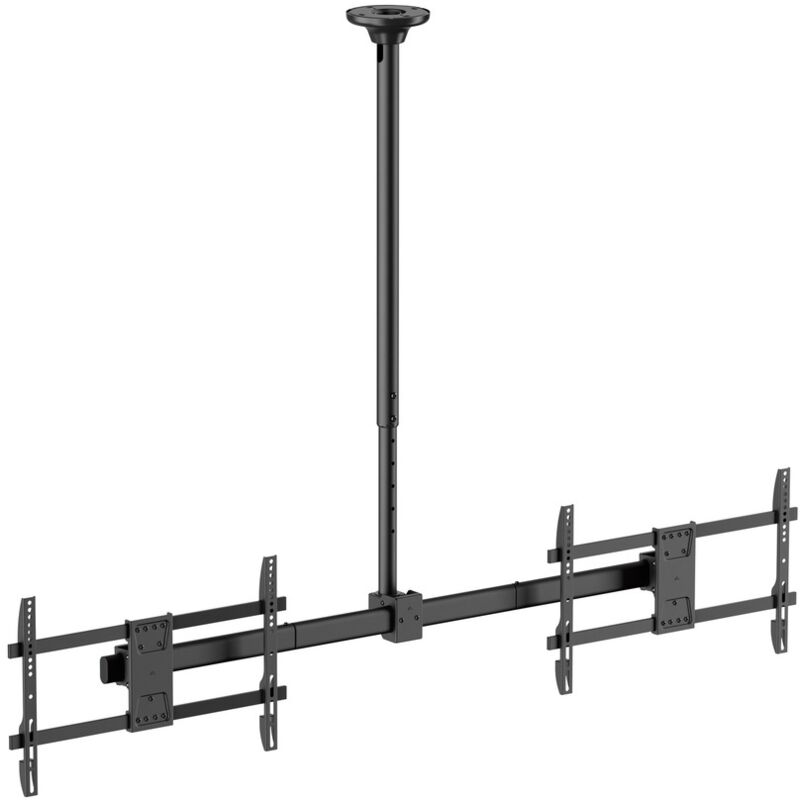 Schwenkbare Deckenhalterung mit Doppelarm für 34-60-Zoll-Fernseher (bis zu 80 kg), kompatibel mit allen Marken (VESA)