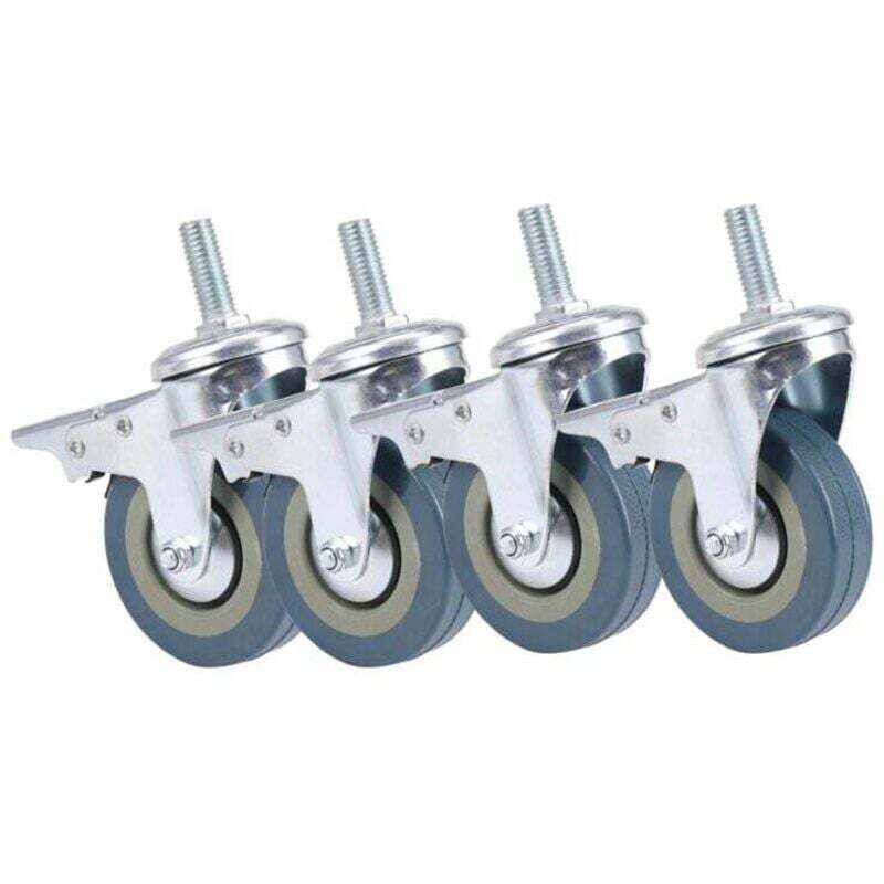 Schwerlast-Lenkrolle (75 mm) mit Wagen, XU, Bremsen, Möbelrollen, Räder, Komplettset (4 Stück) - KZQ