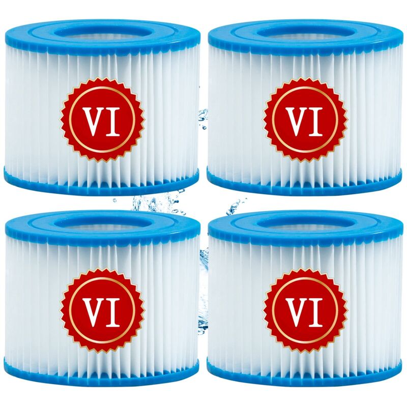 Poolfilterkartusche Typ VI, für Bestway Poolfilter Typ VI, Größe 6-58323, für Spa-Filter von Bestway für Lay-Z-Spa Miami, Vegas, Monaco, zur