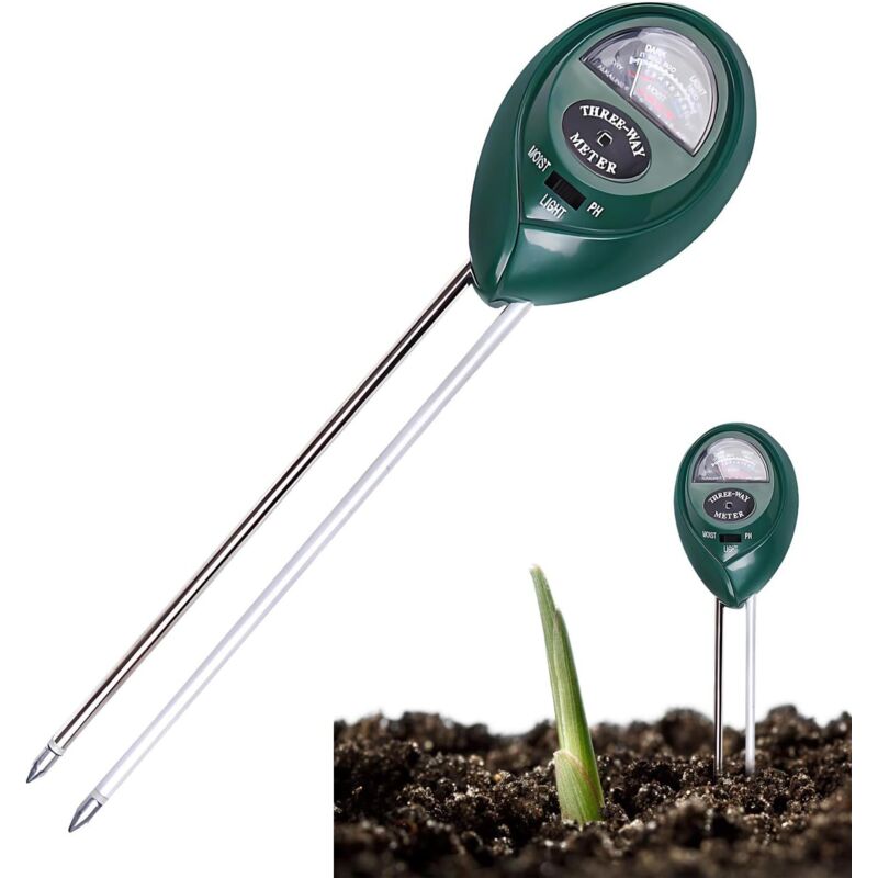 Pflanzen-Hygrometer, 3-in-1 Pflanzen-Hygrometer, geeignet für Gartenbau und Rasenflächen (grün)