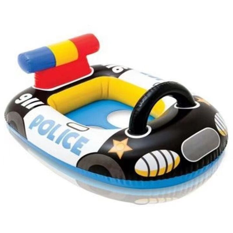 Trade Shop Traesio - Trade Shop - schwimmweste 115X70CM aufblasbares schlauchboot in form eines polizeiautos -