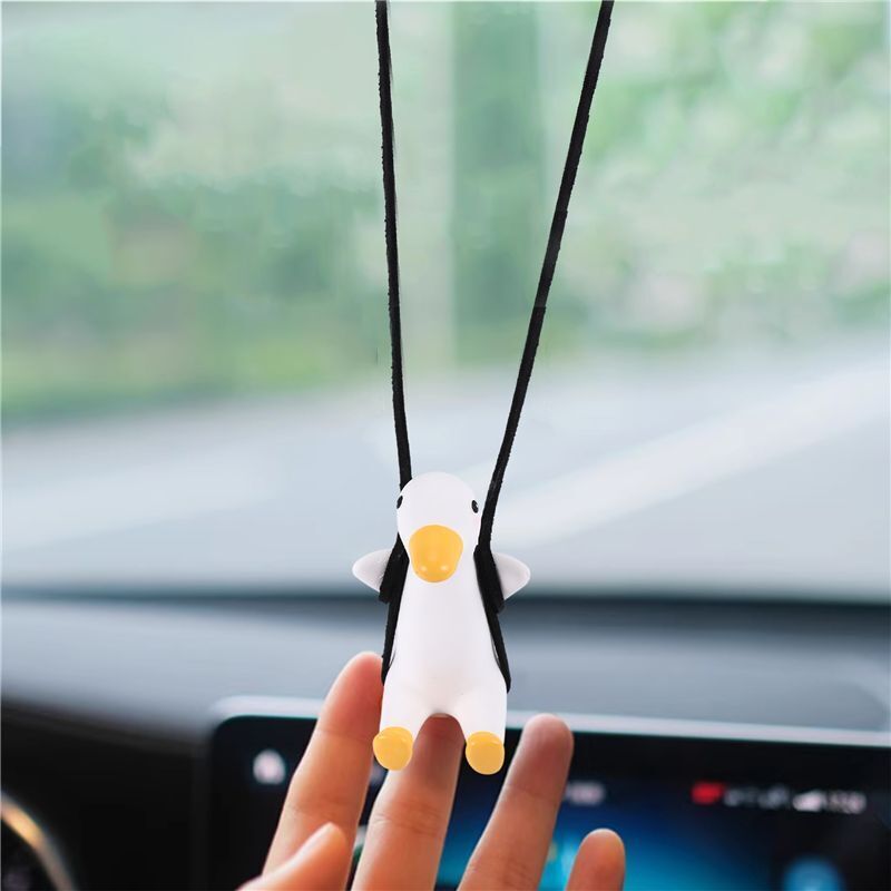 Schwingende Ente Hanging Ornament, SüßE Schaukel Ente auf Auto RüCkspiegel AnhäNger, Schaukel Enten Dekor, Schaukel Ente, Typ A