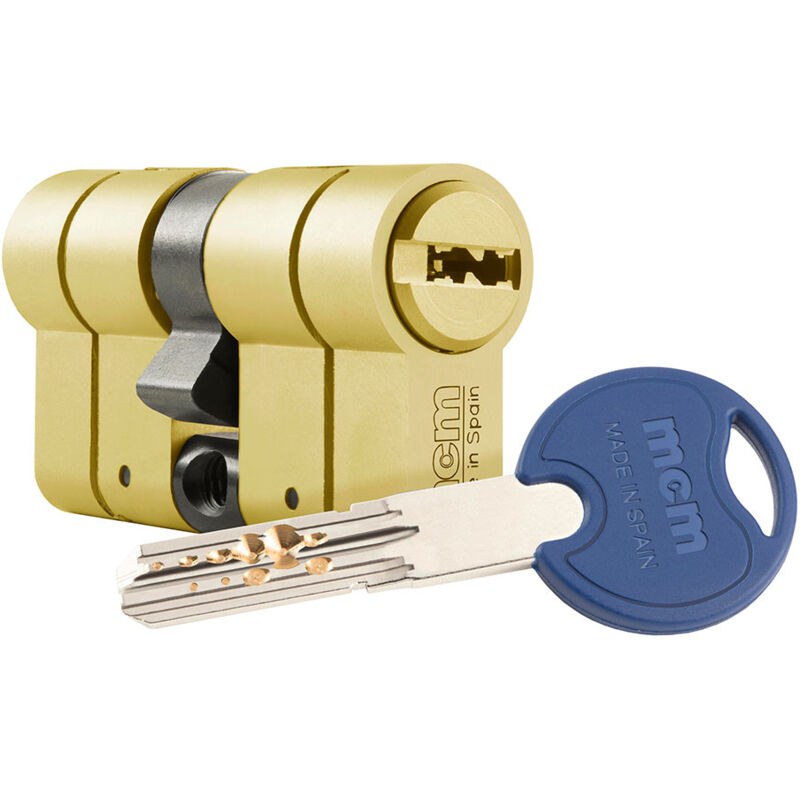 Zylinder scx+ de hohe Sicherheit gegen Einbruch, Überfall und Diebstahl. 30-40 Messing und doppelte Kupplung. scx+de:30-40 MCM