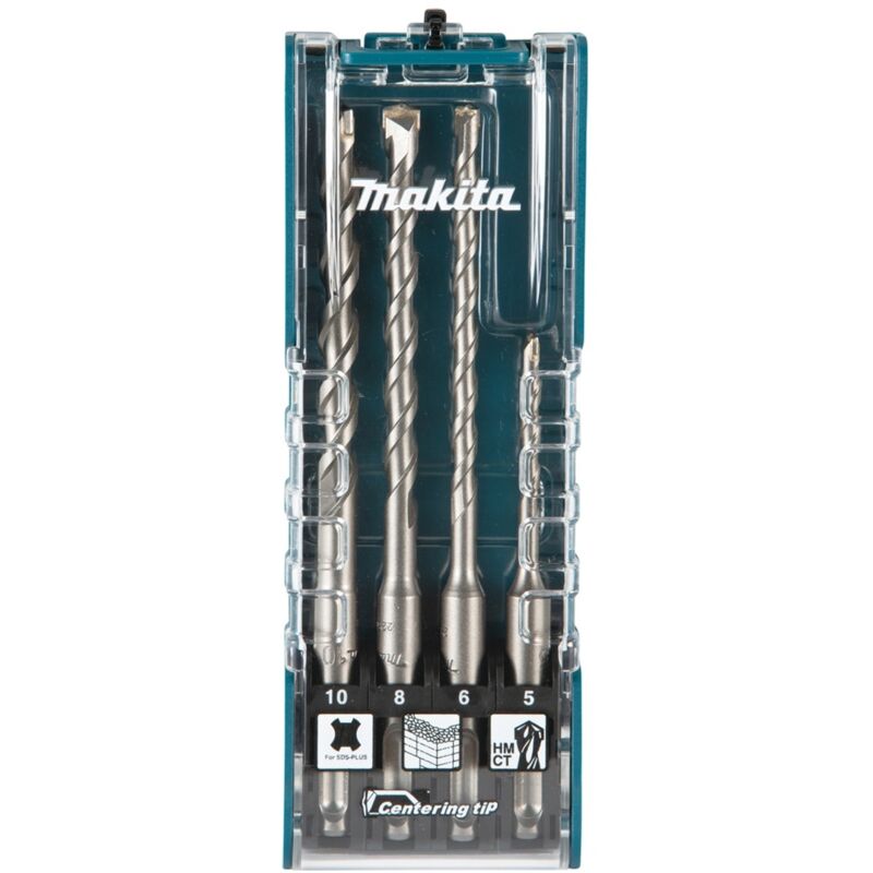 E-13596 Stein-Spiralbohrer-Set 4teilig 5 mm, 6 mm, 8 mm, 10 mm SDS-Plus 1 Set - Makita