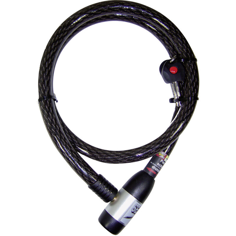 Security Plus - pk 96 Kabelschloss Schwarz Schlüsselschloss