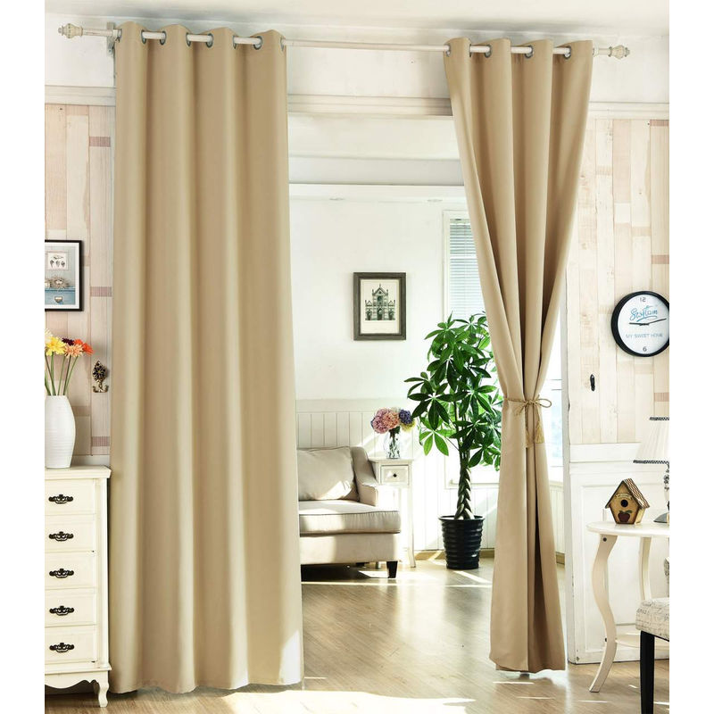 Vorhänge mit blickdicht & Ösen im 3 Farben Champagner 135x225 cm - Woltu