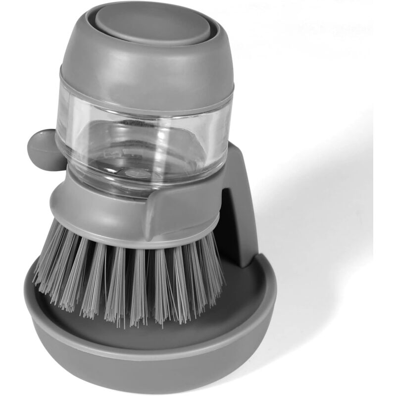 Ersandy - Seifenspender-Spülbürste, Küchenhandbürste zum Reinigen von Geschirr, Töpfen, Pfannen und Spülbecken – Grau V014DCBGRE Einheitsgröße