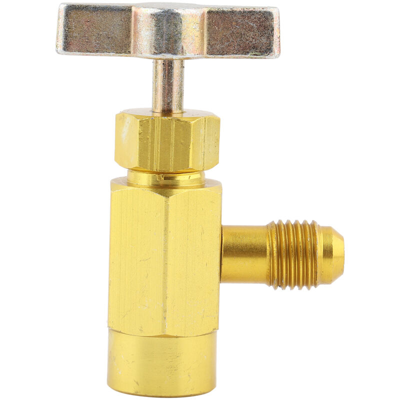 Selbstschließendes Zapfventil, Kältemittel-Dosierwerkzeug, Flaschenöffner, 1/4 SAE-Außenstecker für die Befüllung von Kfz-Klimaanlagen (1/2ACME