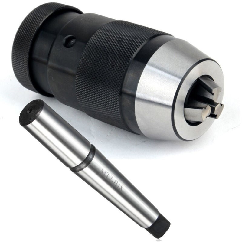 Trade Shop - SELBSTSPANNENDES BOHRFUTTER FÜR DREHBANK-SÄULENBOHRMASCHINEN 1-16mm ANSCHLUSS B18 + MT2 -