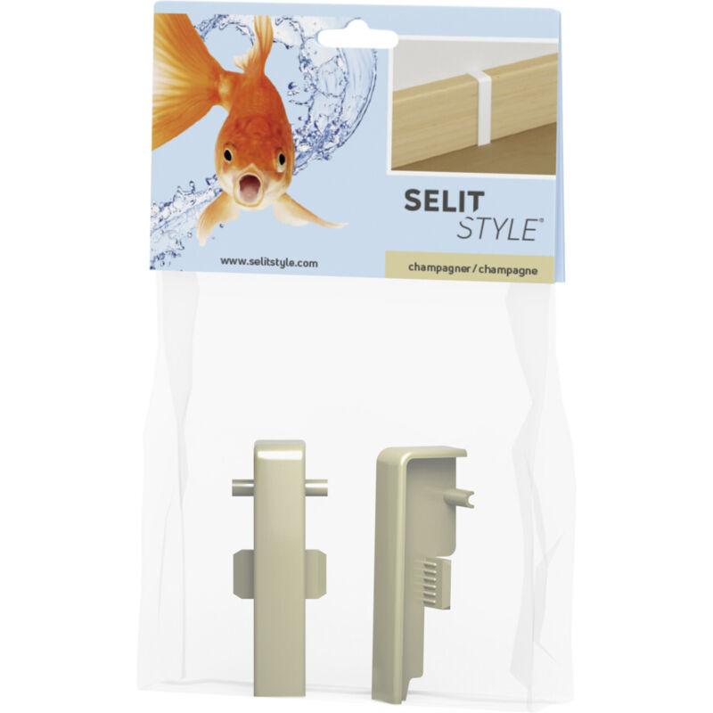 Selit - style Verbinder champagner Höhe 50 mm 2 Stück Clips & Ecken