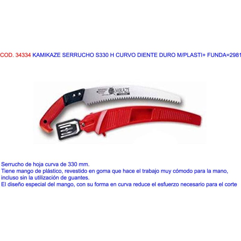 Samurai - Kamikaze Saw S330 h gebogener harter Zahn mit Kunststoff und Koffer 2981