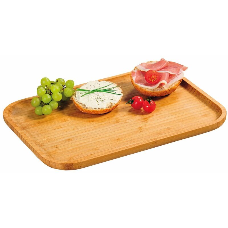 Kesper - Servierbrett, original Bambus-Tablett zum Servieren von Snacks und Vorspeisen