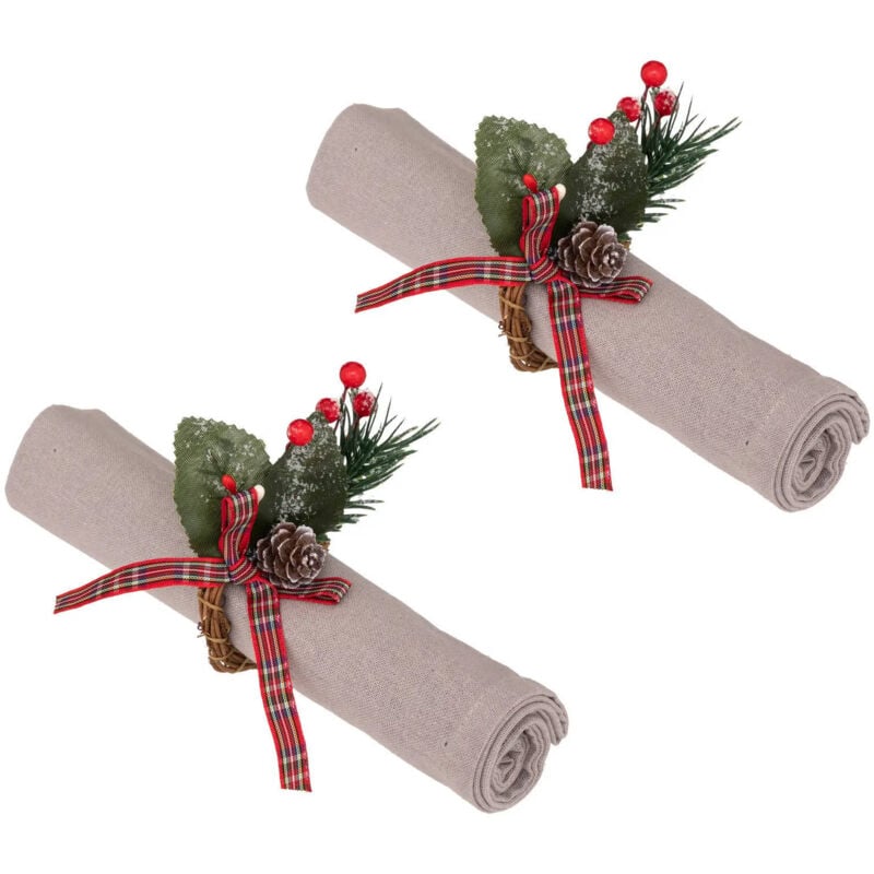 Serviettenringe für Weihnachten, 2er-Set
