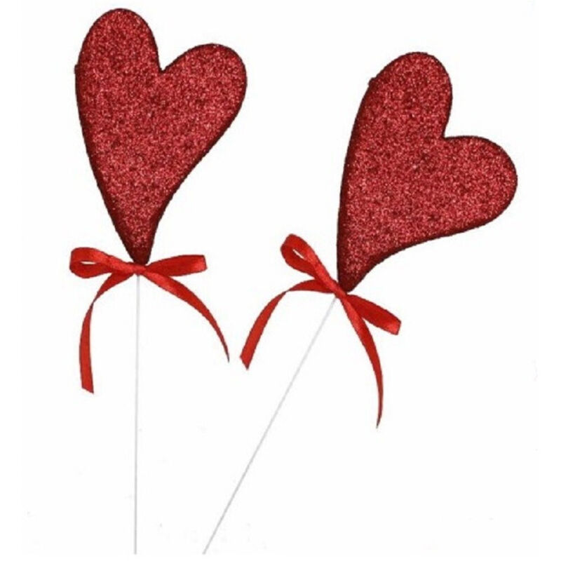 Trade Shop - POLISTIROLO MIT STAND HEARTS GLITTER 7CM SAN VALENTINO 68270 -