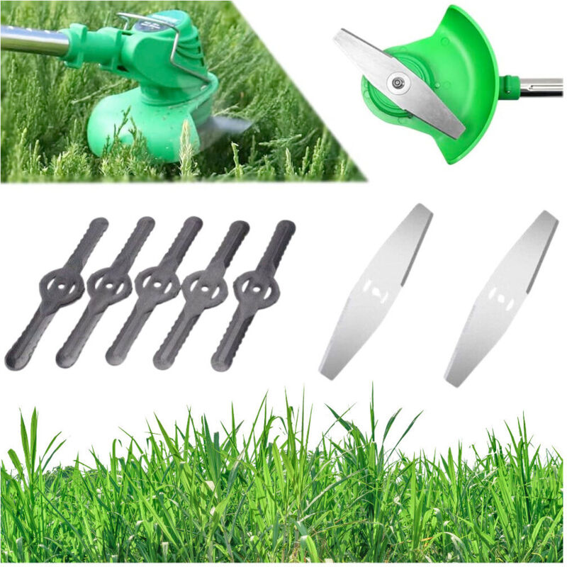 Trade Shop Traesio - Trade Shop - 7er Set Ersatzklingen für Akku-Motorsense Rasentrimmer Art. 07393 -