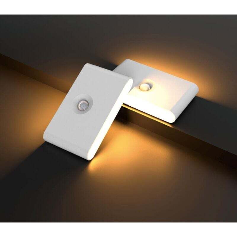 Set aus 2 LED-Nachtlichtern mit Bewegungssensor, LED-Schranklampen, wiederaufladbare induktive USB-Lampen, magnetische induktive LED-Lampe für