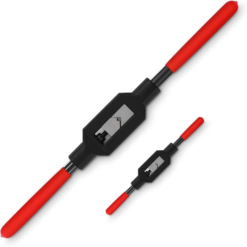 Set aus 2 verstellbaren Gewindebohrerschlüsseln mit Ratschenmechanismus, geeignet für Gewindebohrer und Schneidmeißel (1/4 Zoll - 3/4 Zoll, 1/16 Zoll