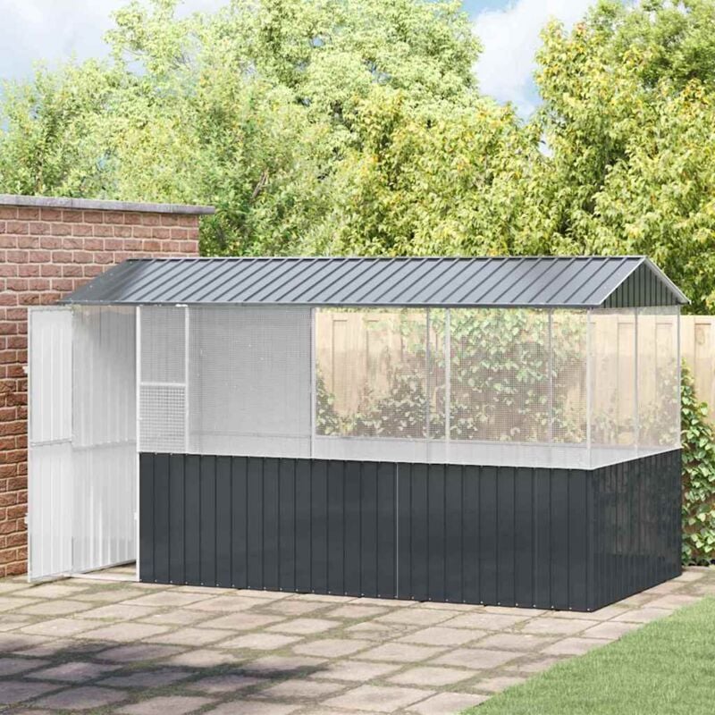 Vidaxl - Vogelkäfig Anthrazit 410 x 210 x 230 cm Verzinkter Stahl