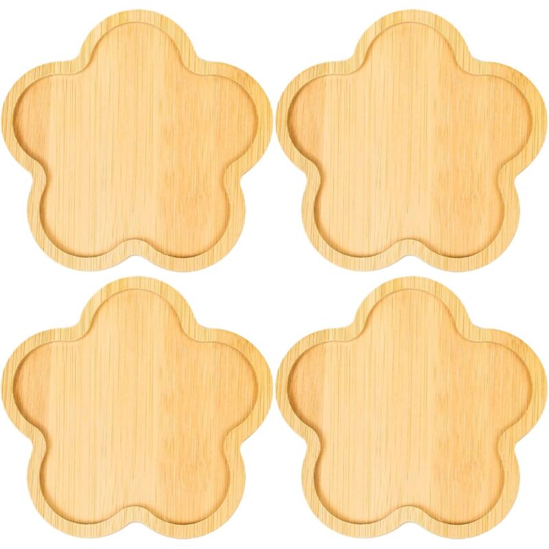 Set aus 4 Untersetzern aus Holz - Handgefertigte, verdickte und hitzebeständige Getränkeuntersetzer, geeignet für Büros, Bars und Landhäuser