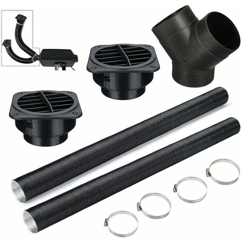 Set Auto Auto Heizung Rohr Kanal Durchmesser 75 mm Entlüftung mit Y-Stück Heißluftauslass Rohrschellen Set für Standheizung