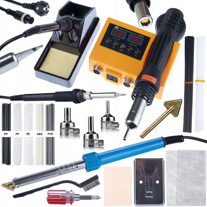 Rosfix Orange Husky OH660 – Lötstation 2-in-1 660W, 100-500°C, LED-Displays Hot-Air & Lötkolben Elektronik & Kunststoffreparatur-Set