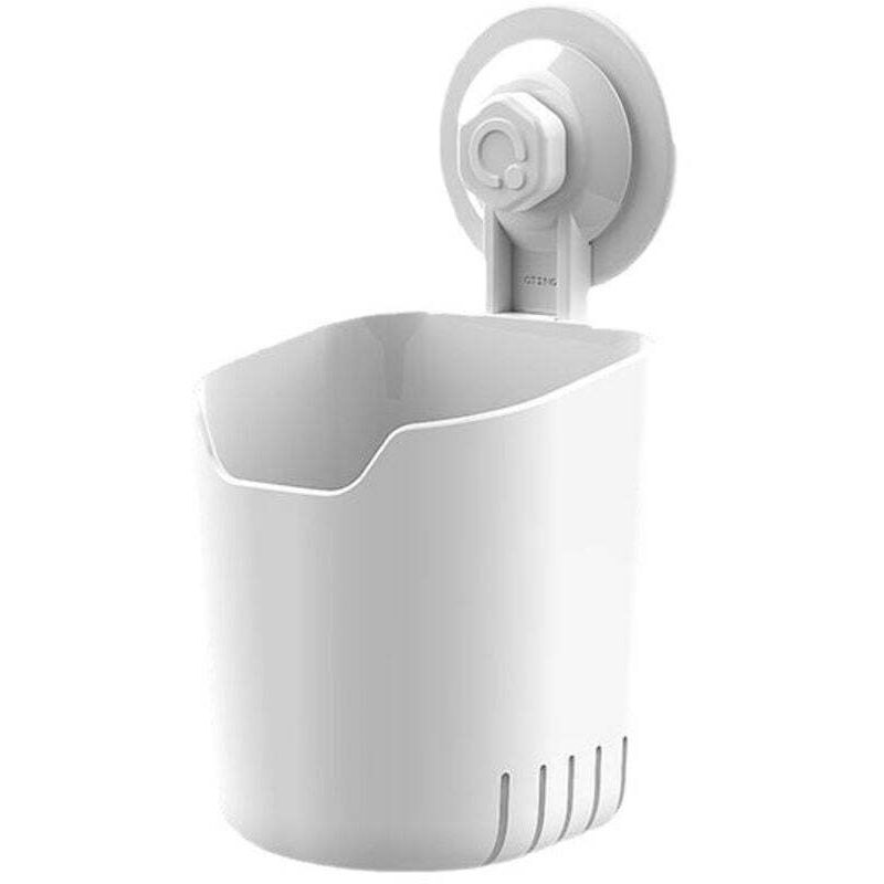 Set mit 1 Zahnbürsten- und Zahnpastahalter, Zahnbürstenhalter, Aufbewahrung im Badezimmer, Aufbewahrung in der Küche