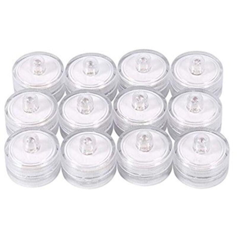 Set mit 12 batteriebetriebenen LED-Kerzen, wasserdichte, tauchfähige elektronische Kerzen für Hochzeits- und Weihnachtsfeierdekorationen,