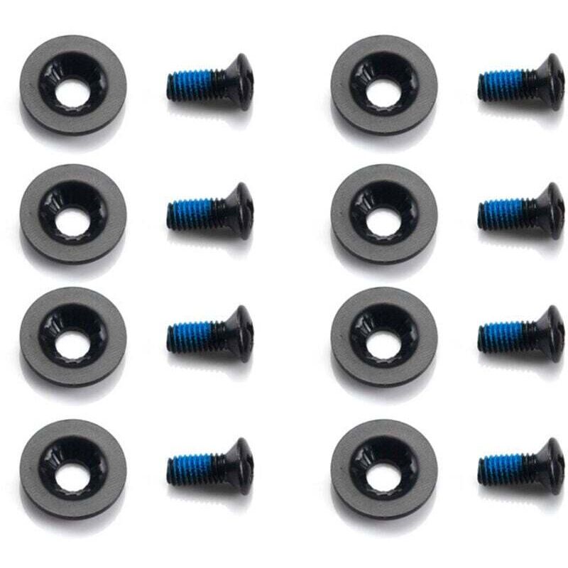 Set mit 16 M6-Schrauben für Snowboardbindungen, 1 Satz fester Snowboardschrauben, Skizubehör für Snowboardbindungen, 8 Schrauben, 8 Unterlegscheiben