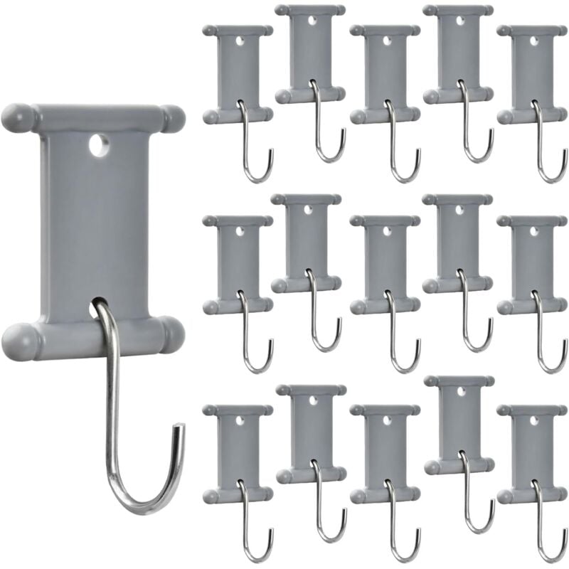Set mit 16 Wohnwagen-Markisenhaken, S-förmige Haken für Wohnmobil-Markisen, Markisenhaken für Wohnwagen und Wohnmobile, für die Innen- und