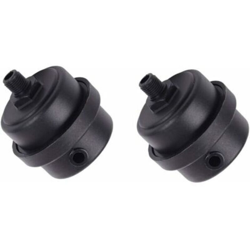 Set mit 2 geräuscharmen Filtern für Luftkompressoren, Kunststoffgehäuse, Kolbenschalldämpfer für Ventilatoren, Luftkompressoren, Kessel usw. (1/4PT