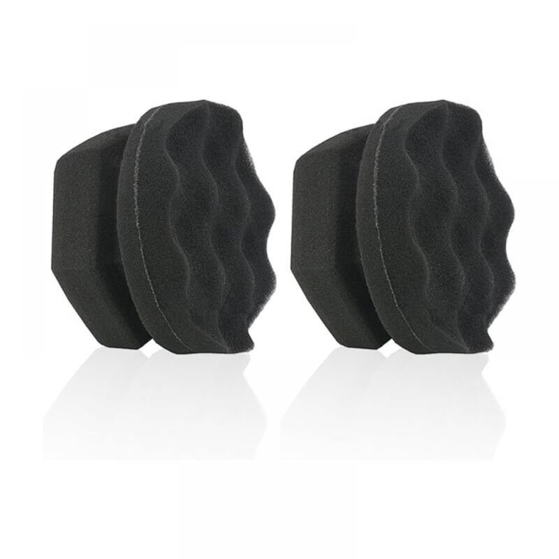 Set mit 2 großen, gewachsten Baumwollapplikatorbürsten für Autoreifen, Komposit-Polierschwamm, Autopolierapplikator