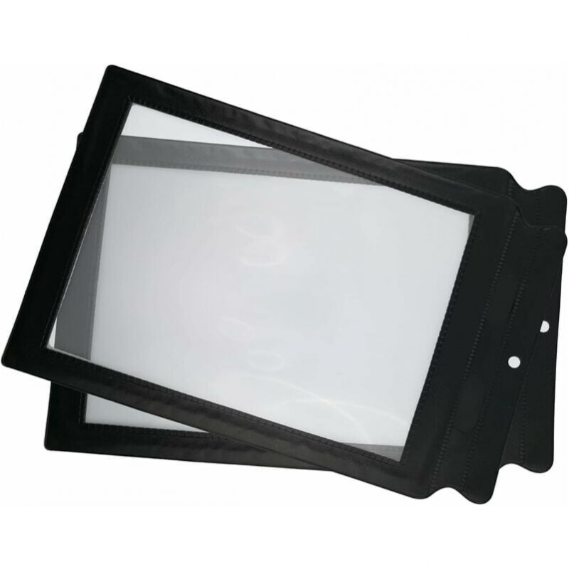 Set mit 2 großen Leselupen – sehr leicht und unzerbrechlich – für ältere Menschen – A4-Linse – 3-fache Vergrößerung – für Bücher, Zeitungen, Karten