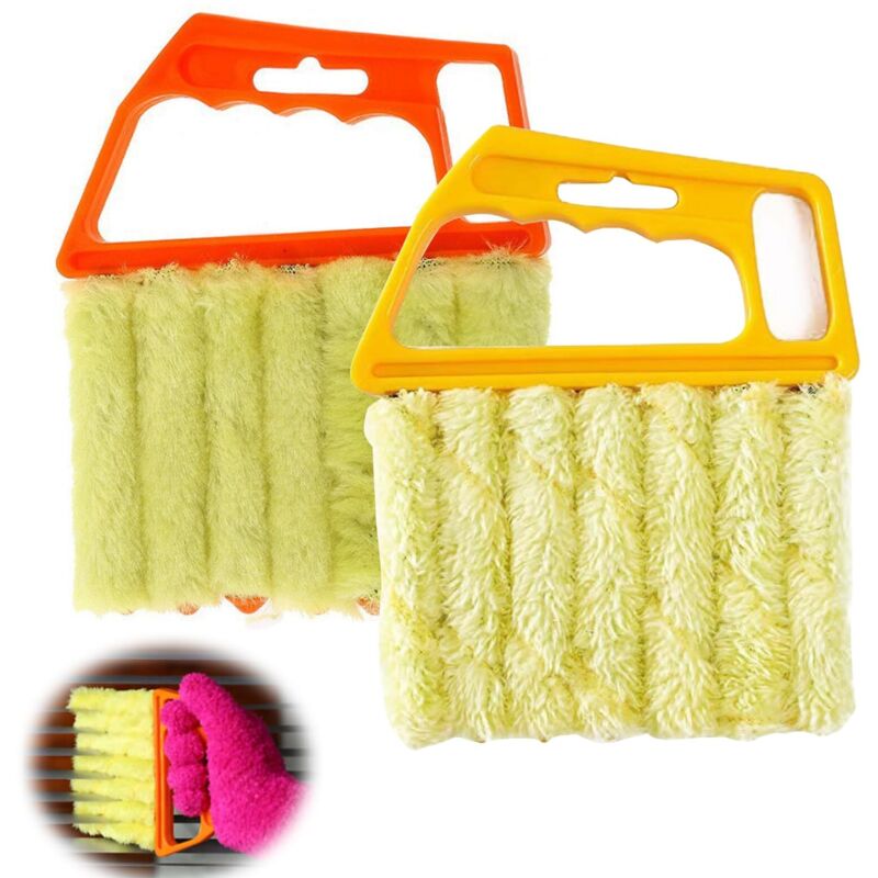 Set mit 2 Jalousienbürsten, Jalousienreiniger, Bürste für Jalousien, Reinigungsbürste für Jalousien, Reinigungsbürste, für Jalousien, Fensterbürste