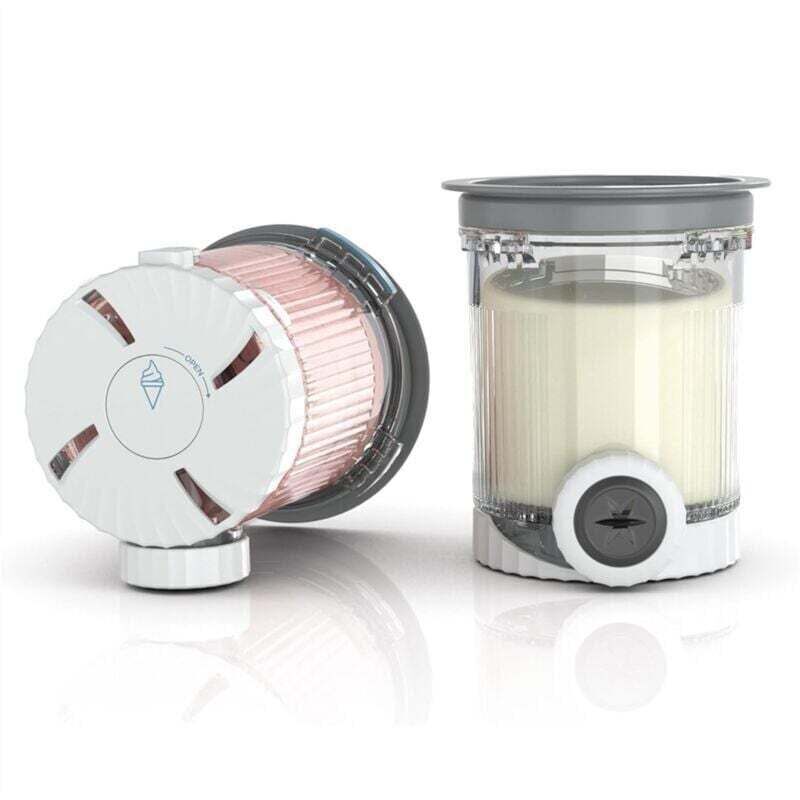 Set mit 2 spülmaschinenfesten Gläsern und Deckeln für die Softeismaschine NC700