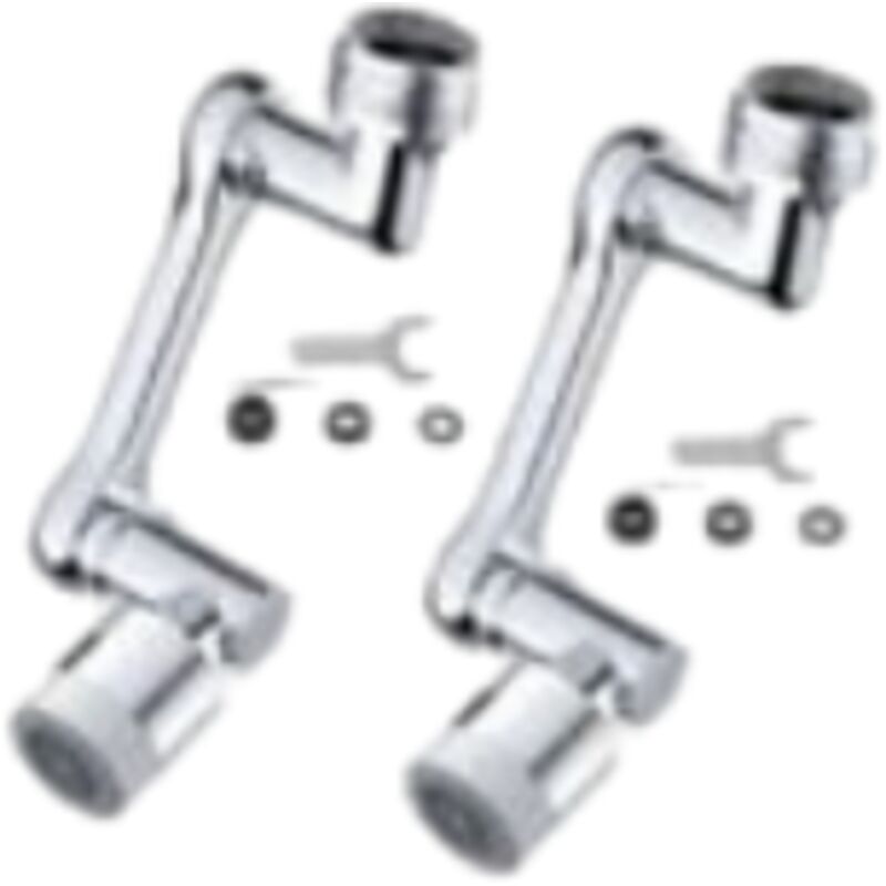 Set mit 2 universellen 1080°-Schwenk-Luftsprudlerventilen – Schwenkverlängerung – Universeller Wasserhahnlüfter für Küchen-/Badarmaturen