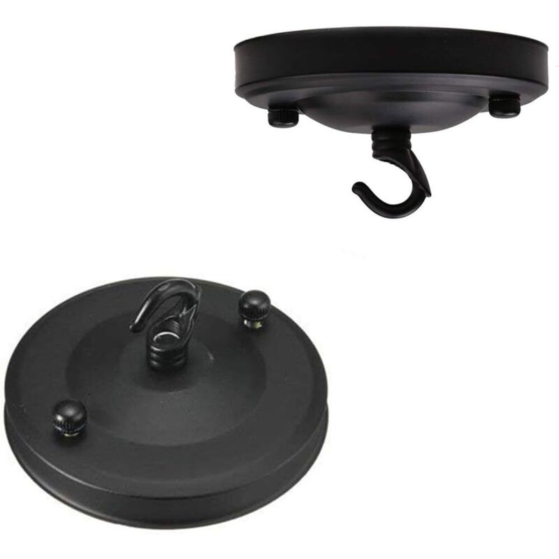 Set mit 2 Vintage-Kronleuchter-Deckenhaken, Vintage-Deckenhaken aus Eisen in Rosenform, Plattenhalterung, Kronleuchter, Dach, Saugnapf, Rahmen,